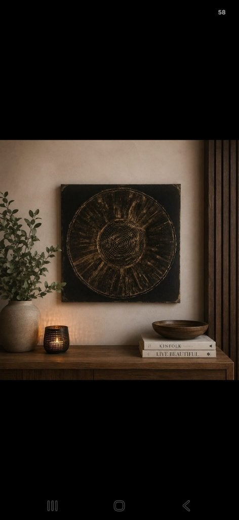 Schilderij vierkant, wandpaneel, zwart en goud, zgan, 3d, Ophalen