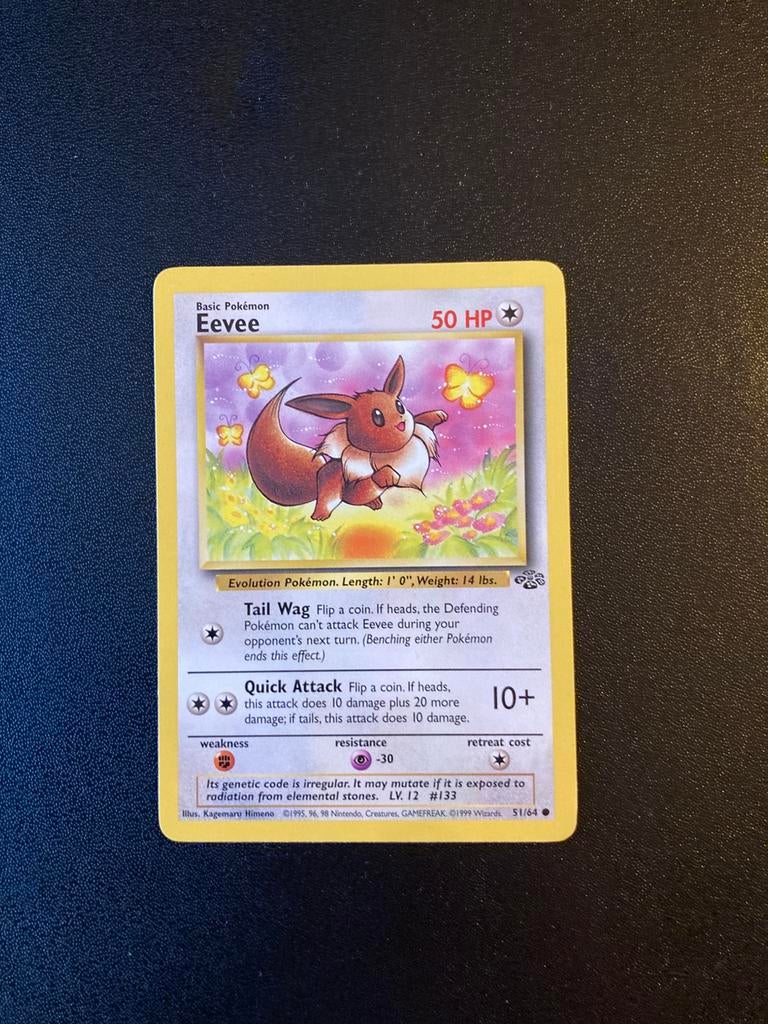 Pokemon kaart Eevee, Ophalen of Verzenden, Zo goed als nieuw