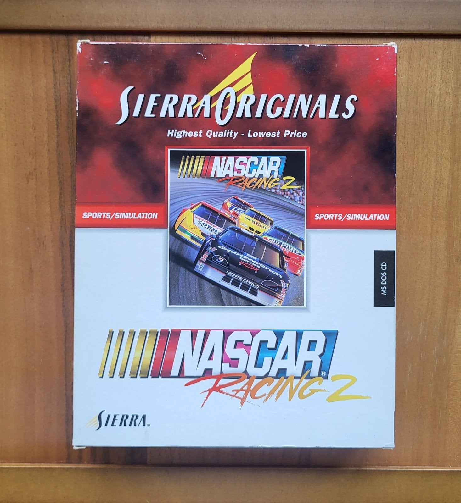 Nascar Racing 2 PC Big Box Game complete (1996) Retro game, Gebruikt, Vanaf 18 jaar, 1 speler, Racen en Vliegen