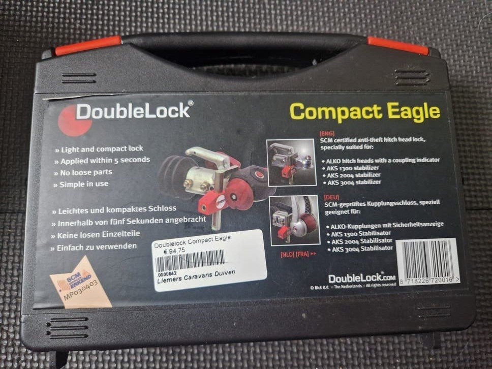 DoubleLock Compact Eagle disselslot, Caravans en Kamperen, Caravan accessoires, Ophalen