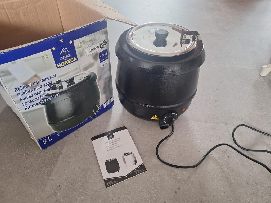 Professionele soeppan 9 ltr, Ophalen, Zo goed als nieuw, Rvs, Overige typen