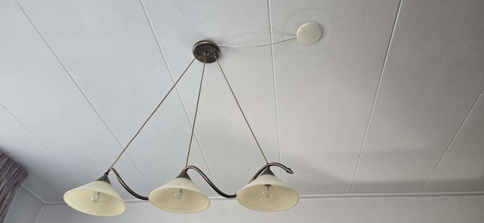 Complete set bronzen lampen: hanglamp, vloerlamp, tafellampe, Ophalen, Gebruikt, Klassiek, Tijdloos