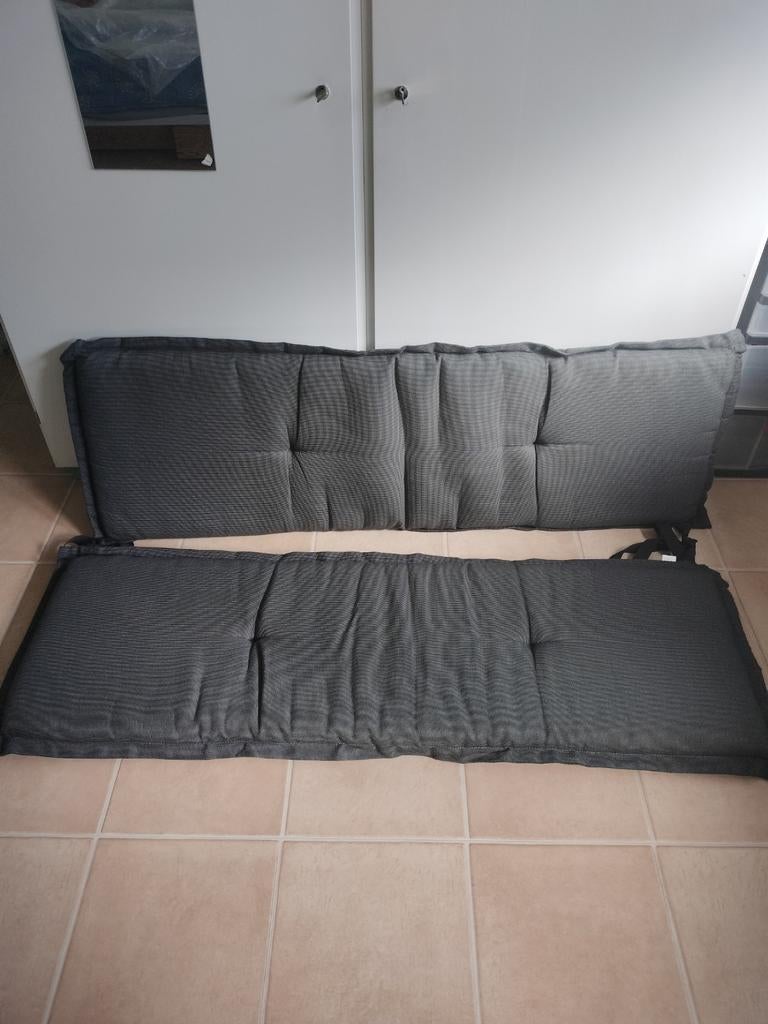 Bankkussen 150x45 cm 'Rib Black' - Alleen Ophalen, Ophalen, Gebruikt, 150 tot 200 cm, Driepersoons