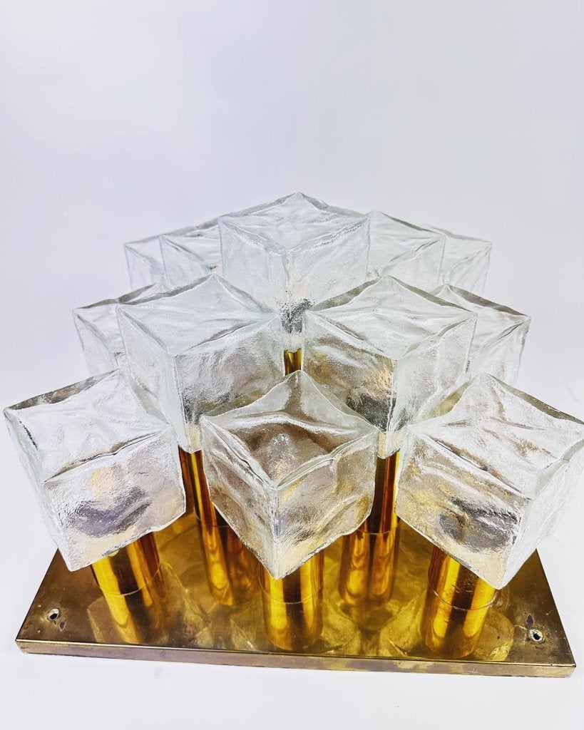 Vintage Kalmar ice cube plafondlamp, Niet ingevuld, Gebruikt, Niet ingevuld, Ophalen of Verzenden