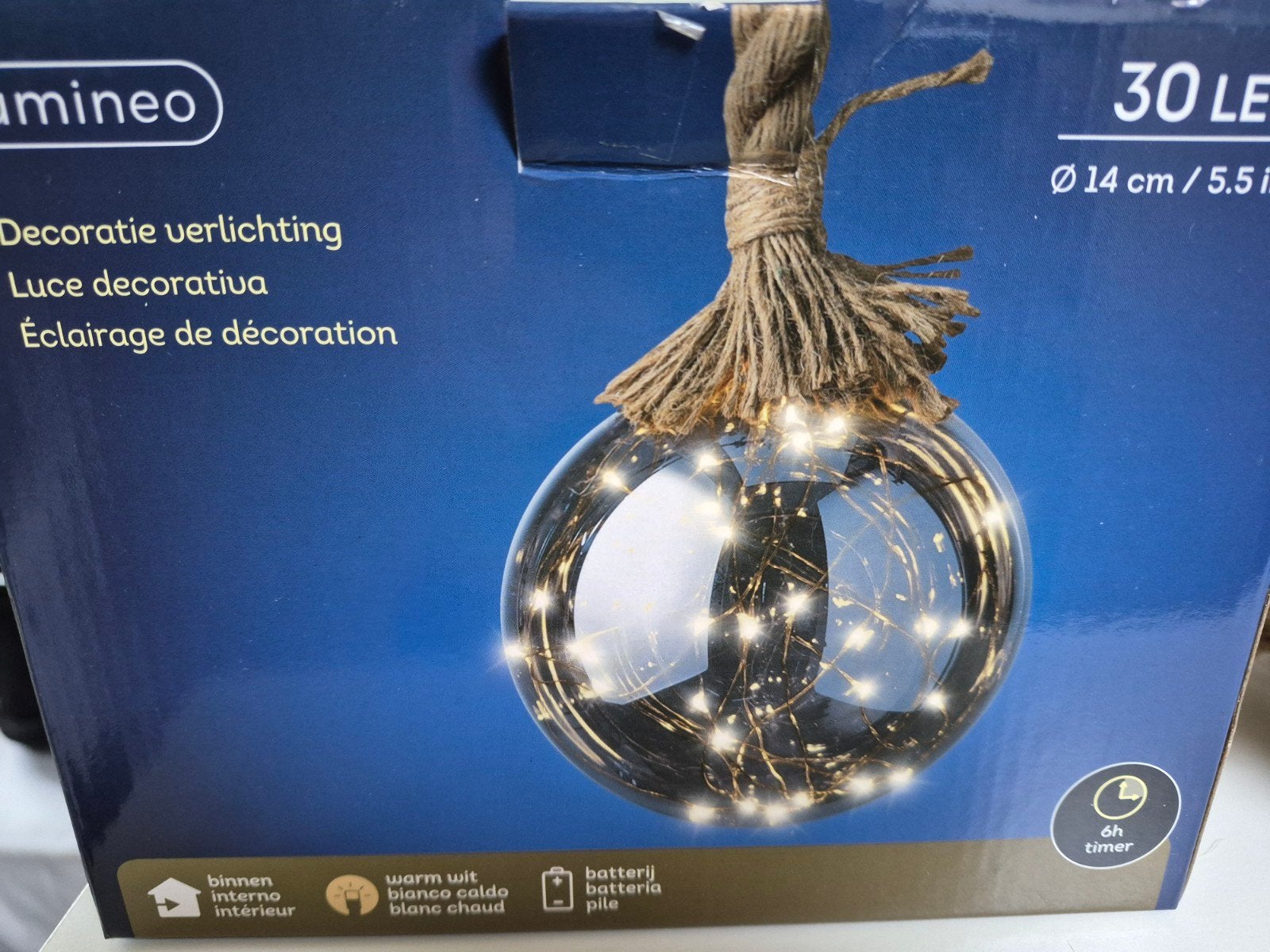 Decoratieve LED-verlichting op touw, 2 stuks, Ophalen of Verzenden, Zo goed als nieuw