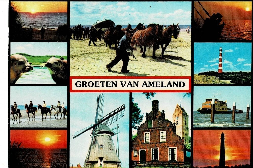 Ameland, Ophalen of Verzenden, 1940 tot 1960, Gelopen, Friesland