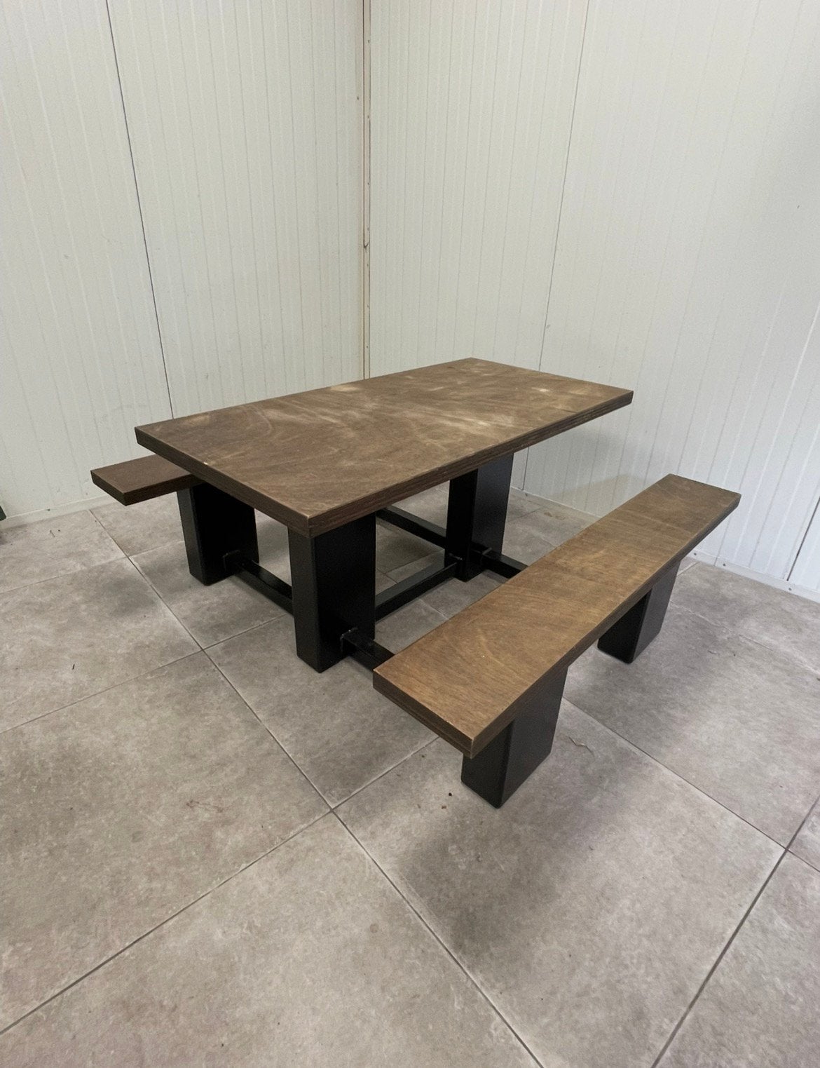 Kindertafel, Tuin en Terras, Picknicktafels, Ophalen, Gebruikt, Rechthoekig, Staal