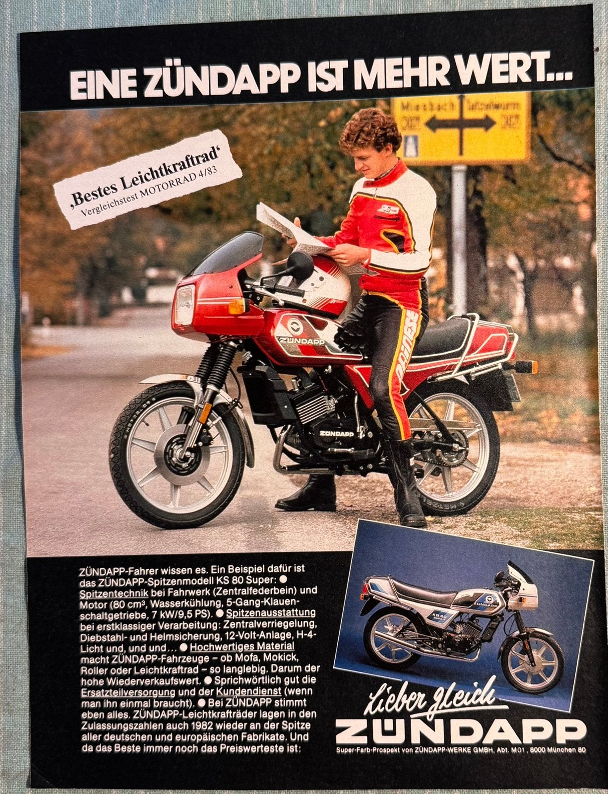 Advertentie Zündapp KS80 Super, Verzenden, Zo goed als nieuw, Motoren