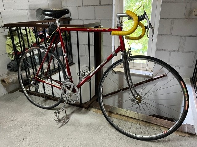 Jan Janssen racefiets Tour De France, Velgrem, Versnellingen, Zo goed als nieuw, 57 tot 61 cm