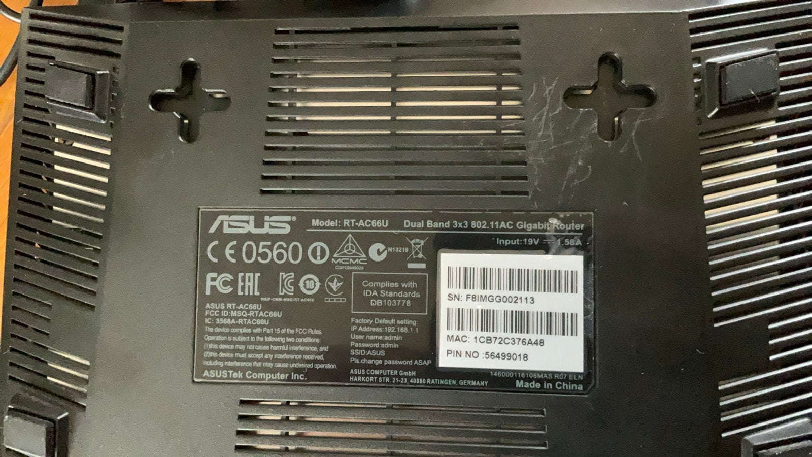 ASUS RT-AC66U Dual Band Gigabit Router, Computers en Software, Routers en Modems, Ophalen of Verzenden, Gebruikt, Router