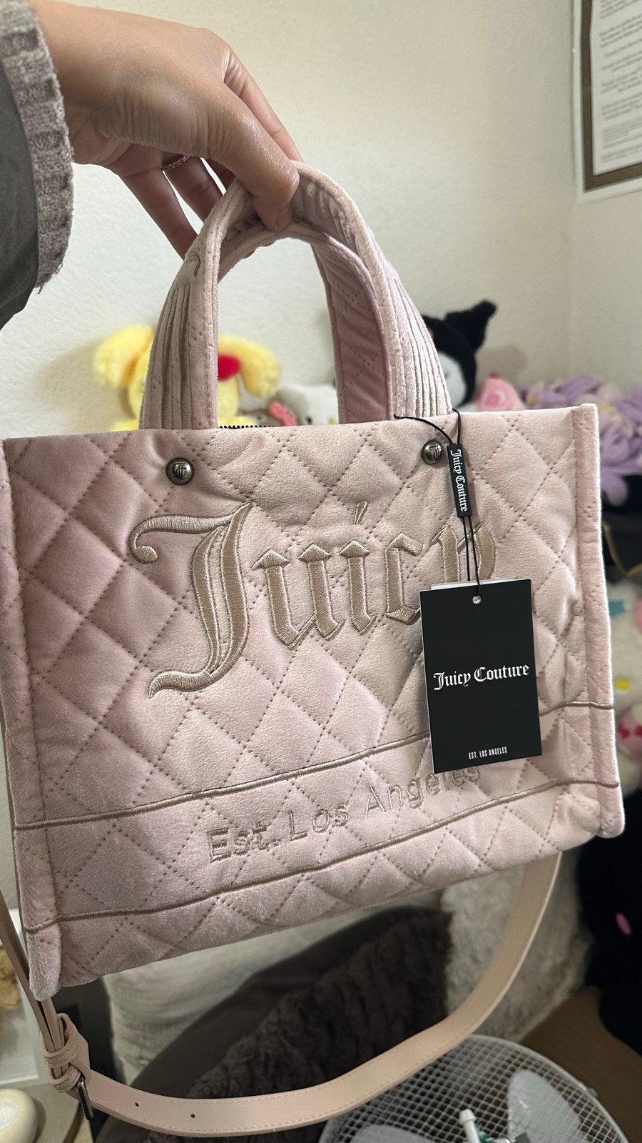 Nieuwe Juicy Couture Quilted Roze Tas - Y2K Stijl!, Ophalen of Verzenden, Nieuw, Roze, Handtas