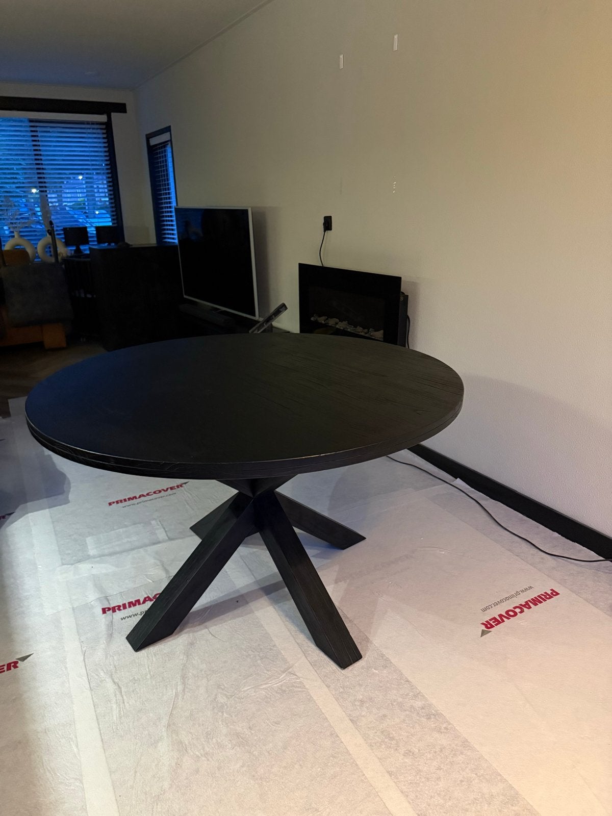 Prachtige ronde eettafel - 130 cm, Gebruikt, 100 tot 150 cm, Rond, Ophalen of Verzenden