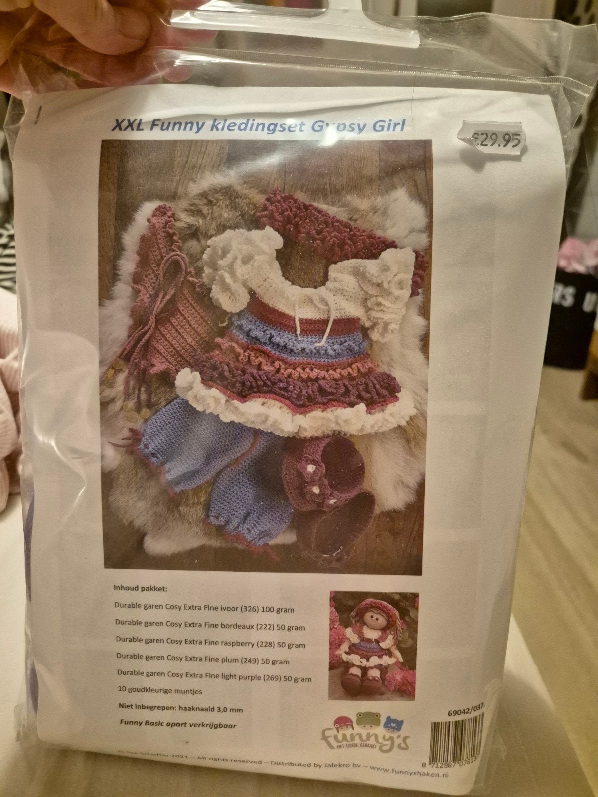 XXL Funny kledingset Gypsy Girl haakpakket, Ophalen of Verzenden