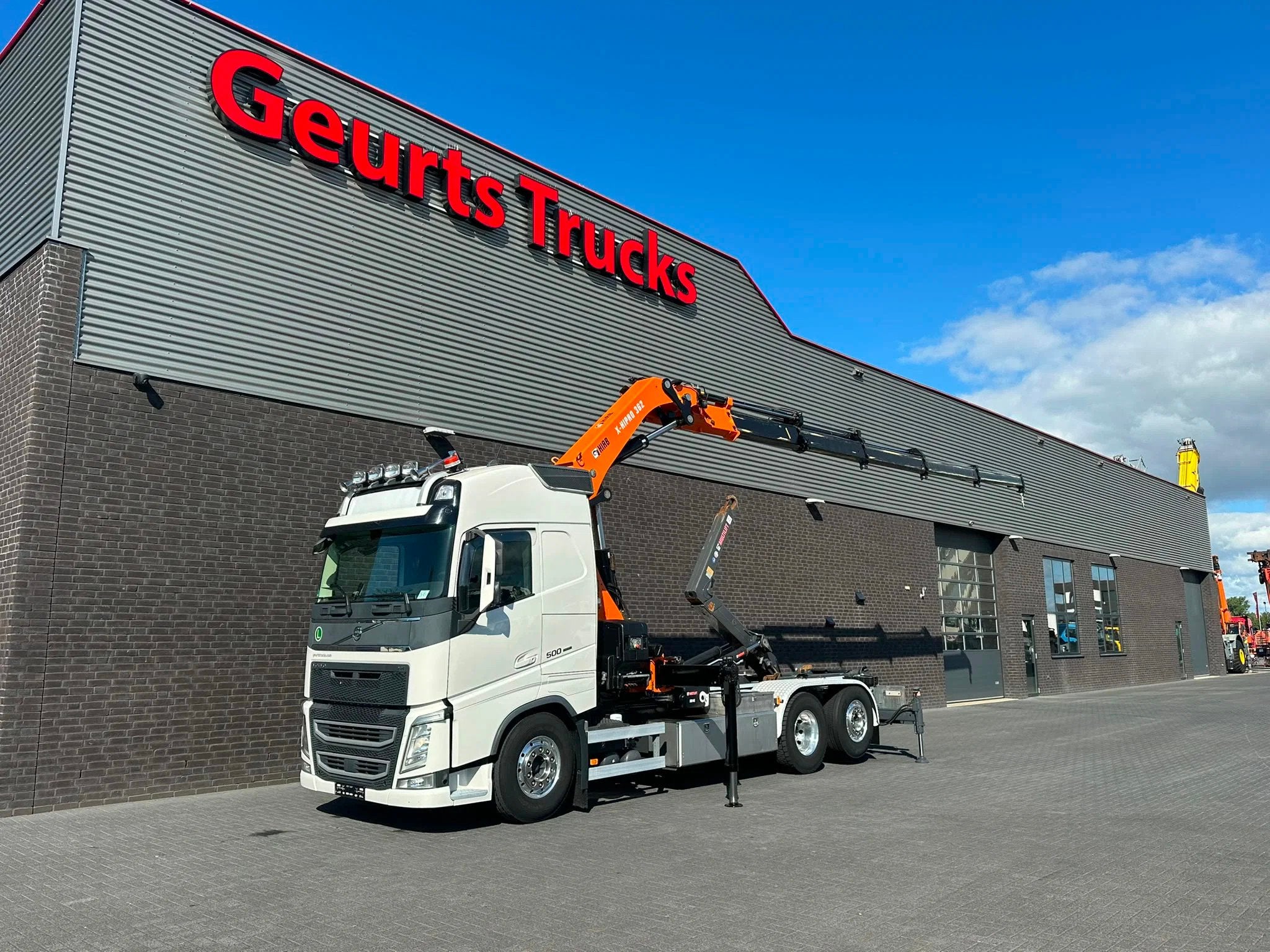 Volvo FH 500 6X2 HAAKARM+HIAB 362 EP-5 (bj 2019), Automaat, Euro 6, Wit, Diesel