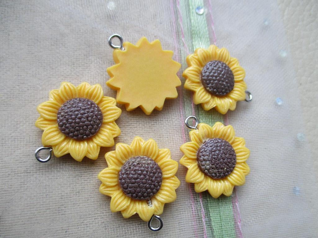 040/ resin zonnebloem hangers, Ophalen of Verzenden, Nieuw, Hanger