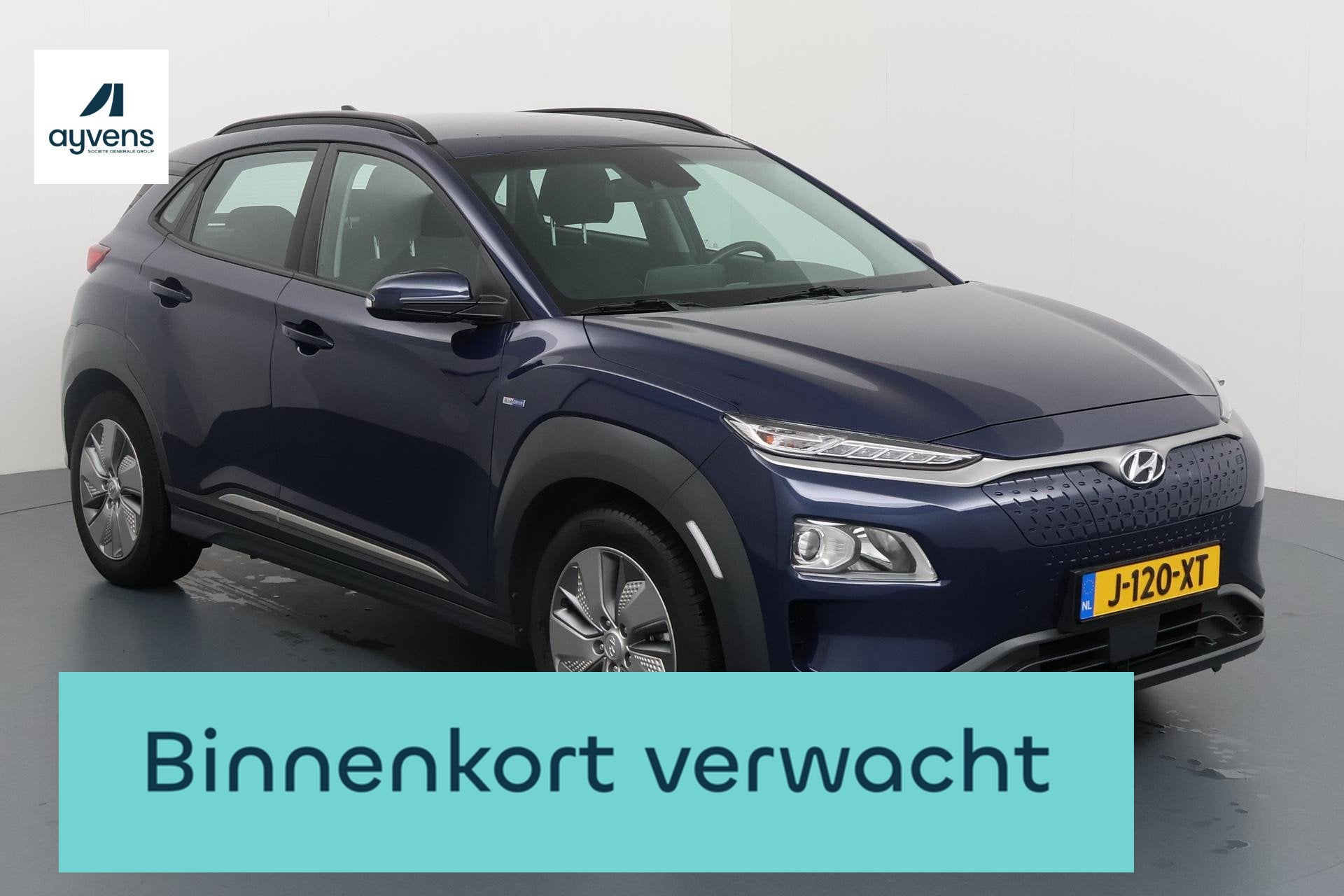 Hyundai Kona EV Comfort 64 kWh Volledig elektrisch rijden me, Auto's, Stof, Gebruikt, Blauw, Origineel Nederlands