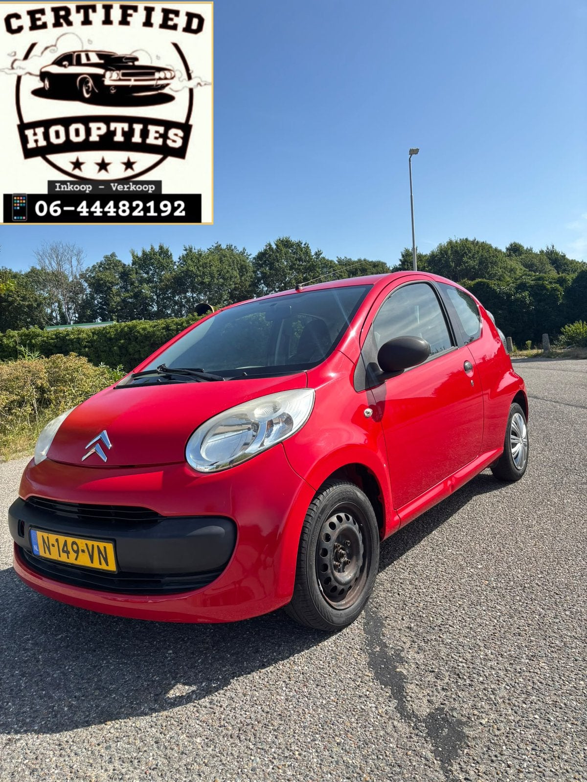 Citroën C1 1.0 3 Deurs 2008 Rood APK 2/1/2027 RIJ KLAAR !, Voorwielaandrijving, 4 stoelen, C1, 68 pk