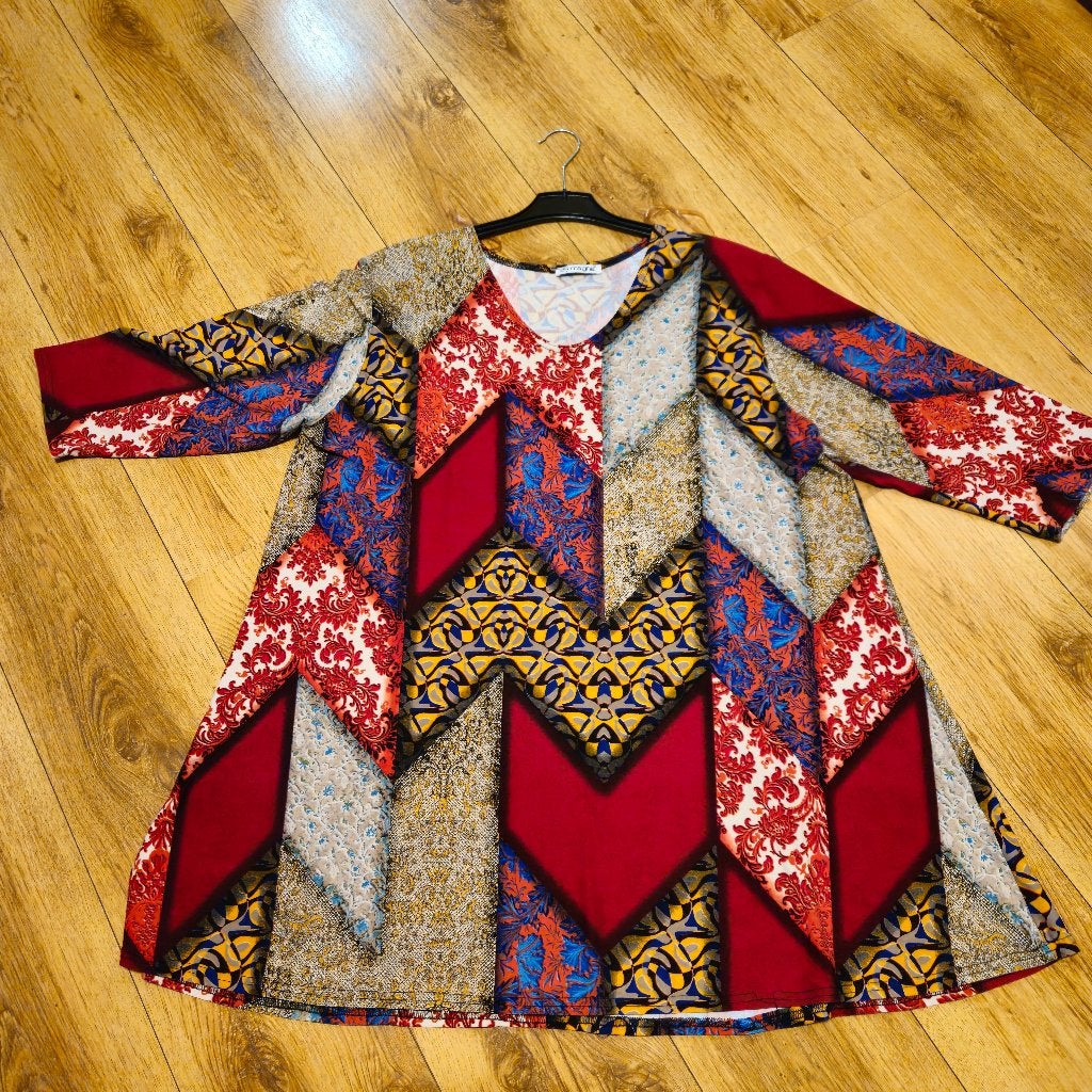 Kleurrijk Magna A-line tuniek 52-54, Overige kleuren, Verzenden, Blouse of Tuniek, Nieuw