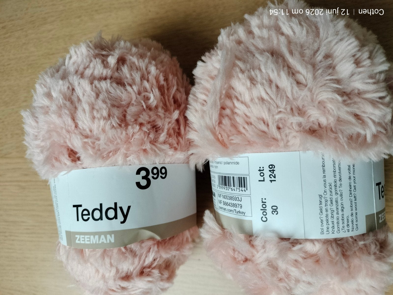 Zeeman Teddy Garen - Roze (Kleur 30, Lot 1249), Ophalen of Verzenden, Nieuw, Breien of Haken, Wol of Garen