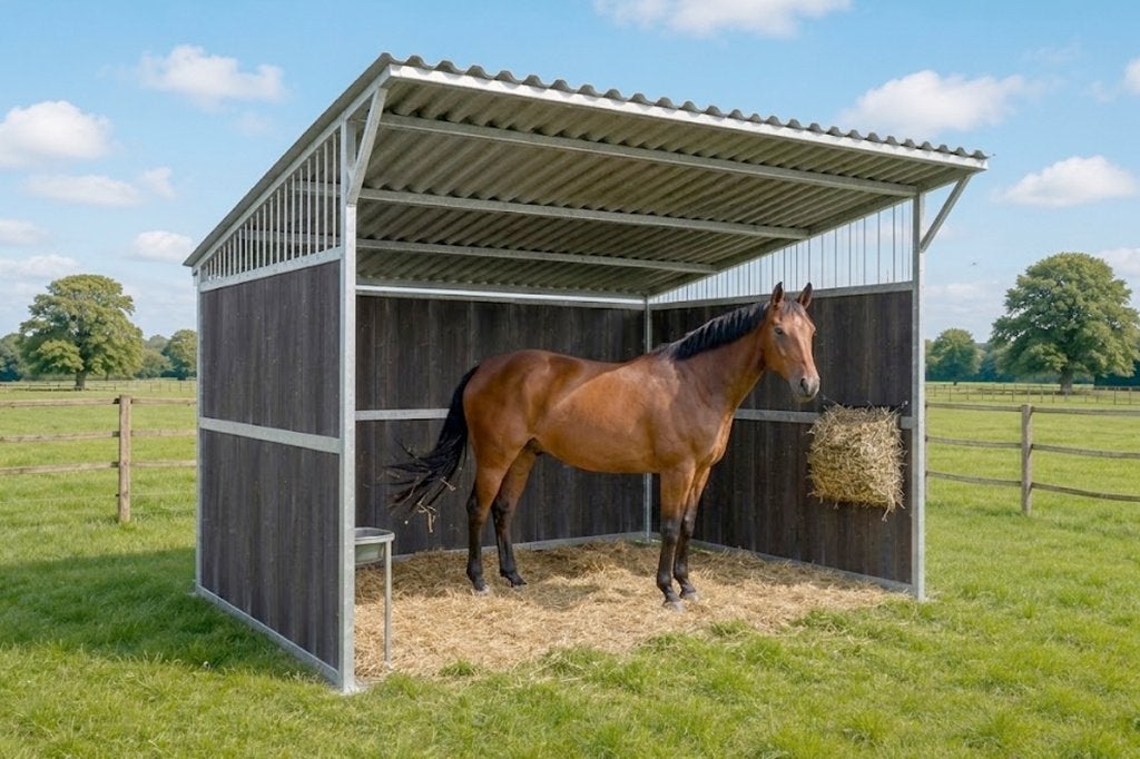 Schuilstal voor paarden, Stalling