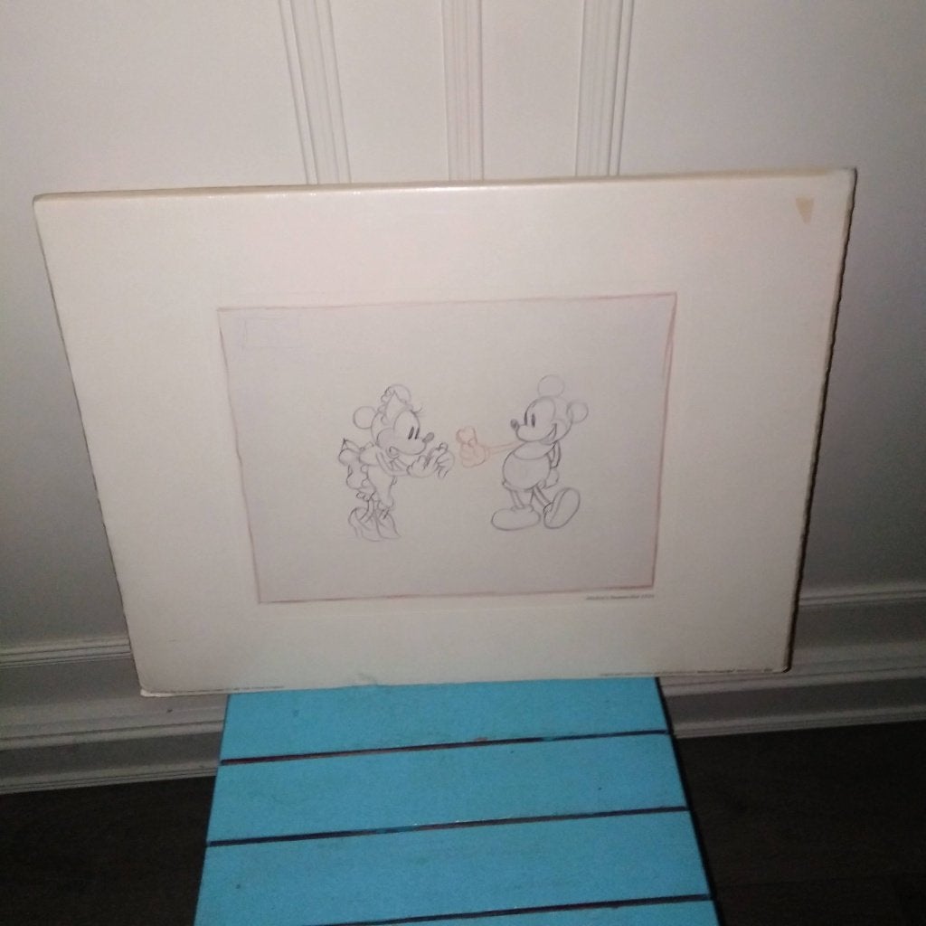 Disney litho's Mr Duck steps out en Mickey's steamroller, Verzamelen, Ophalen, Mickey Mouse, Gebruikt, Overige typen