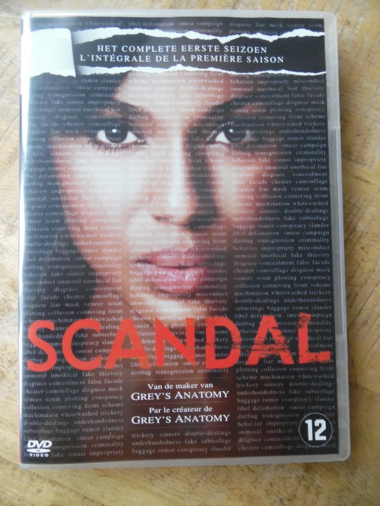 DRAMA INTRIGES AVONTUUR SPEKTAKEL- SCANDAL - 1e SEIZOEN, Vanaf 12 jaar, Ophalen of Verzenden, Gebruikt, Overige gebieden