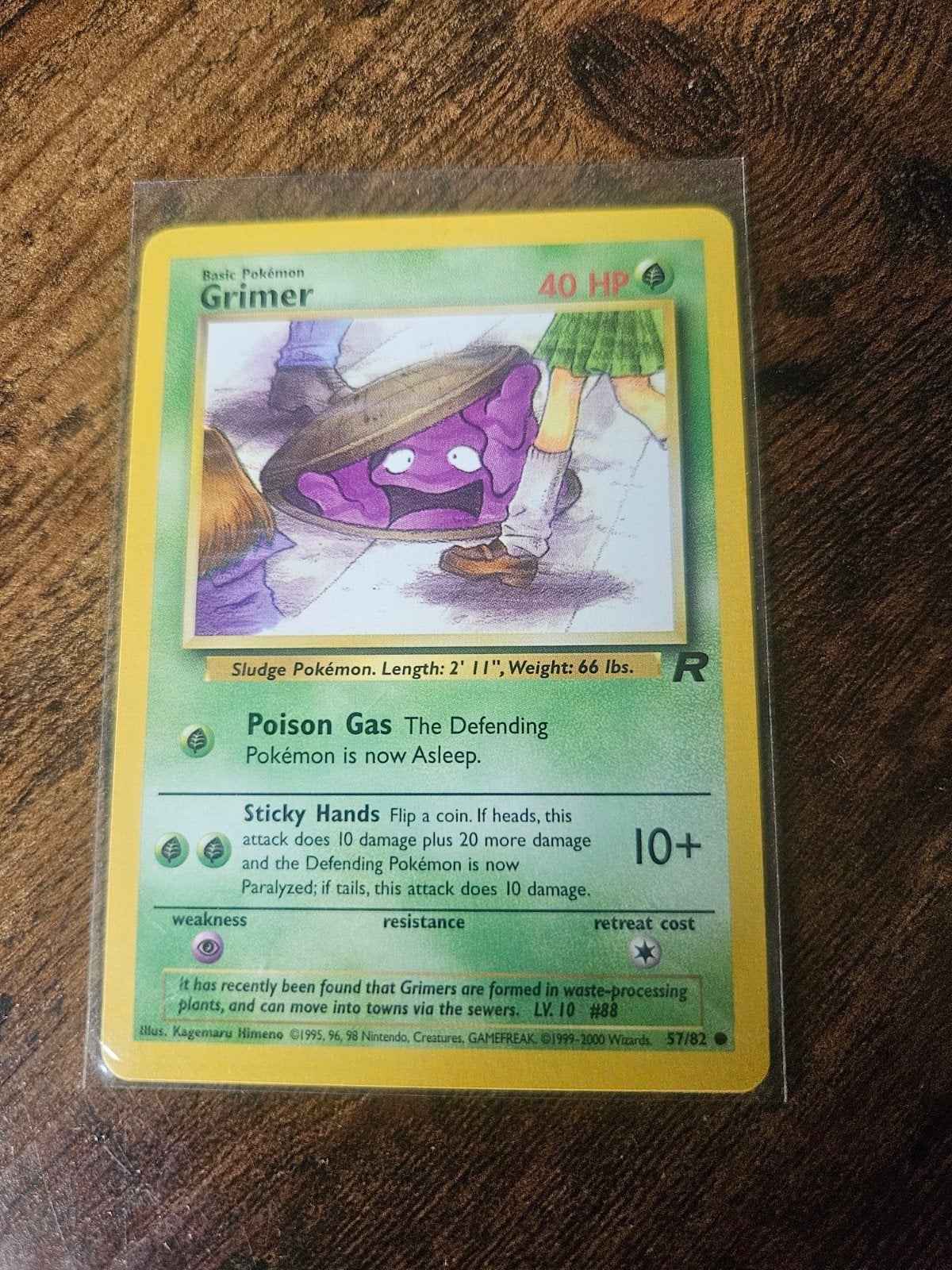 Pokémon Kaart Grimer 57/62 Jungle Set 1999, Ophalen of Verzenden, Gebruikt, Losse kaart