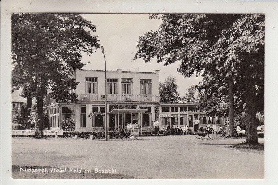 Nunspeet, Hotel Veld en Boszicht, Verzamelen, Ophalen of Verzenden, 1960 tot 1980, Ongelopen, Gelderland