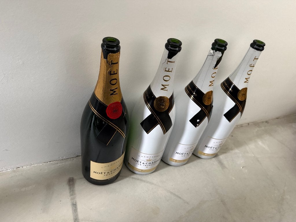 Lege Moet Flessen 40 stuks /36x 1.5liter / 4 x 3 liter, Ophalen, Gebruikt, Frankrijk, Champagne