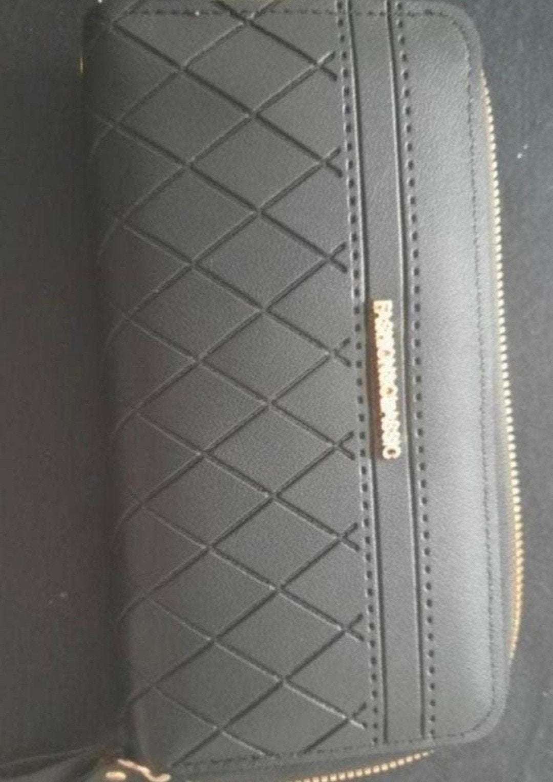 Zwarte Lange Portemonnee met polsband, Sieraden, Tassen en Uiterlijk, Portemonnees, Ophalen of Verzenden, Nieuw, Zwart, Leer