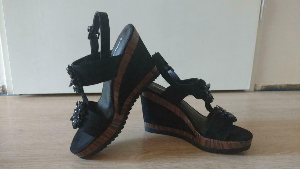 Graceland sleehak maat 38 nieuw zwart, Ophalen, Nieuw, Zwart, Sandalen of Muiltjes