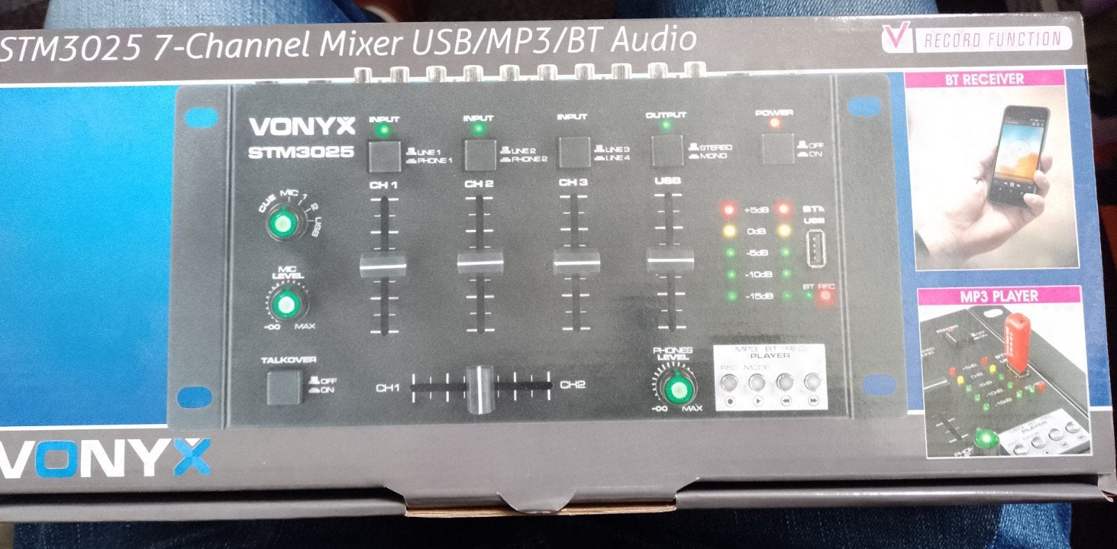 vonyx mixer 7 kanaals, Ophalen of Verzenden, Zo goed als nieuw, Audio