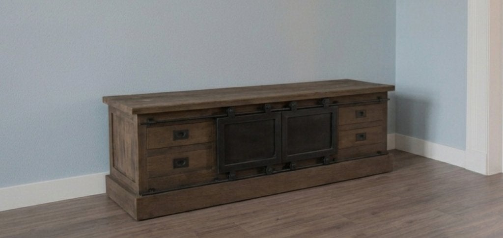 Industrieel tv meubel stalen deuren 150 cm