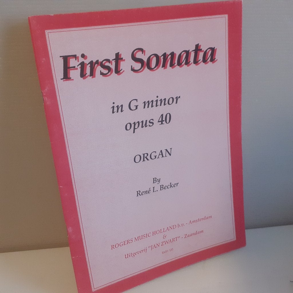 First Sonata in G minor opus 40 organ by Rene L. Becker, Muziek en Instrumenten, Orgel, Gebruikt, Klassiek, Ophalen of Verzenden