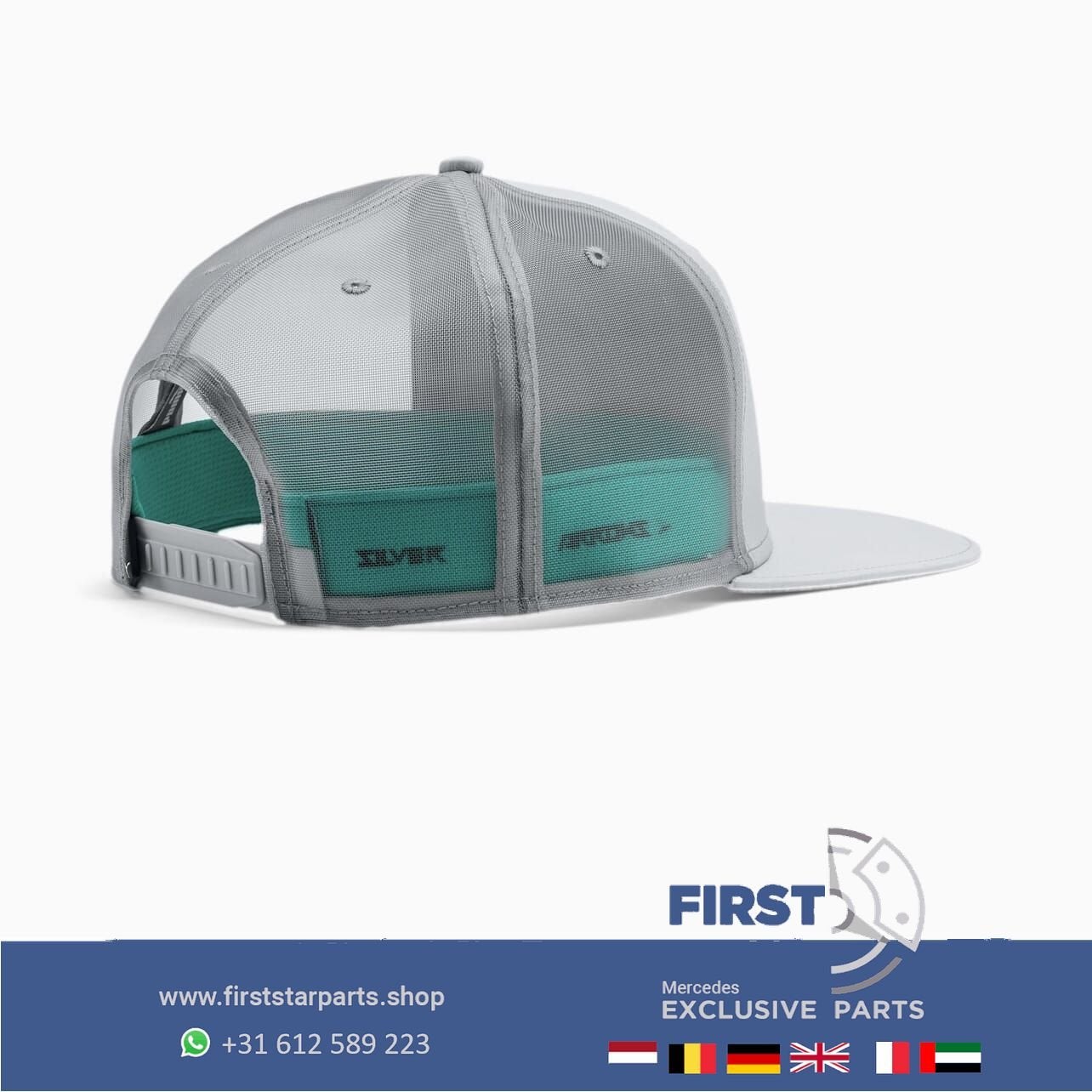 Mercedes Petronas Pet origineel Mercedes AMG PUMA Cap GRIJS, -, -, Ophalen of Verzenden, -