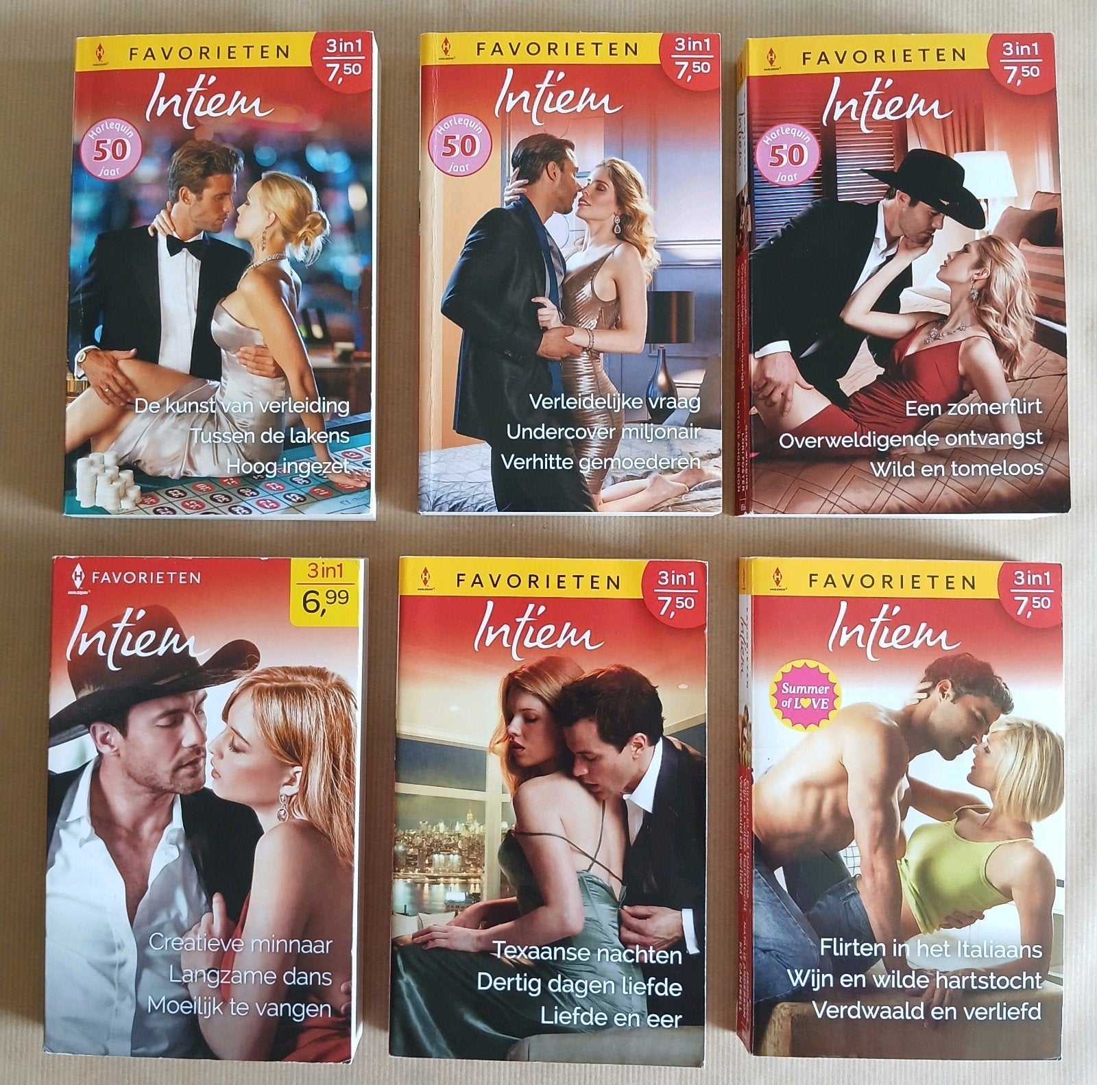 Favorieten Intiem 3in1 Romantische Boeken Harlequin, Boeken, Ophalen of Verzenden, Zo goed als nieuw, Diverse auteurs (Harlequin)