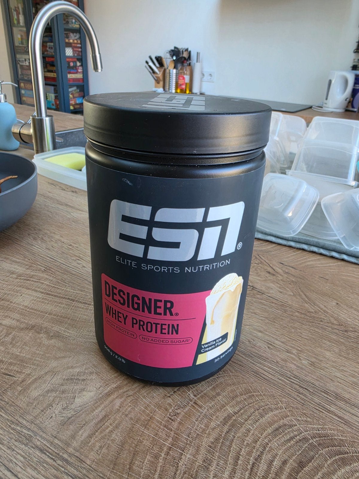 ESN Designer Whey Proteïne Poeder - Vanille IJs, Sport en Fitness, Ophalen of Verzenden, Gebruikt, Poeder of Drank
