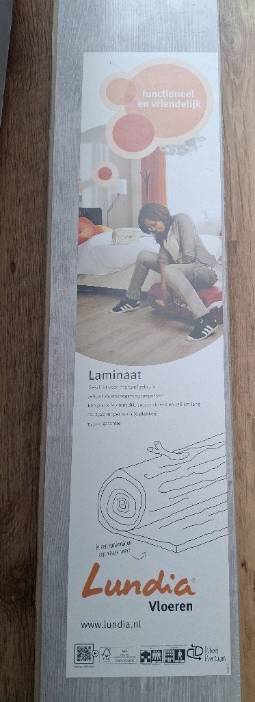 Lundia Laminaat grijs, Ophalen, Nieuw, Minder dan 50 cm, Minder dan 5 m²