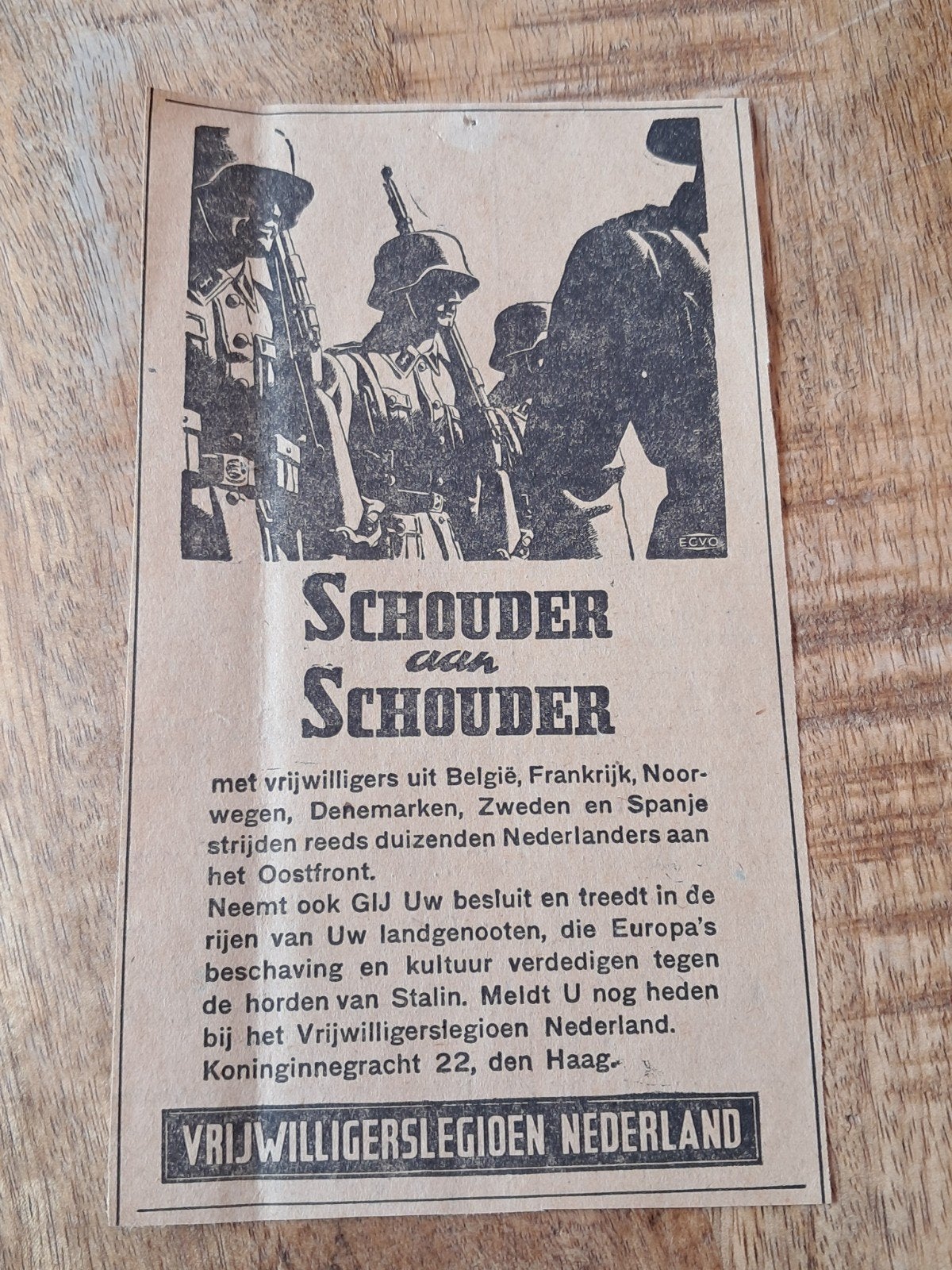 Schouder aan schouder, vrijwilligerslegioen nederland, Verzamelen, Ophalen of Verzenden