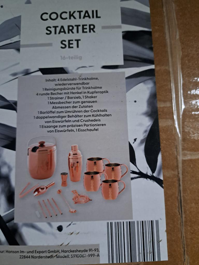 cocktail starter set, Ophalen, Overige typen, Nieuw, Metaal