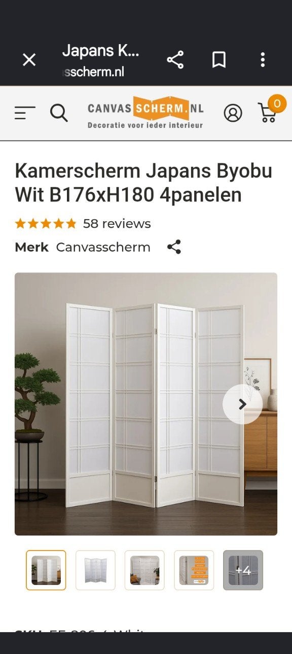 Gratis kamerscherm gezocht voor huiskamer, Huis en Inrichting, Ophalen of Verzenden