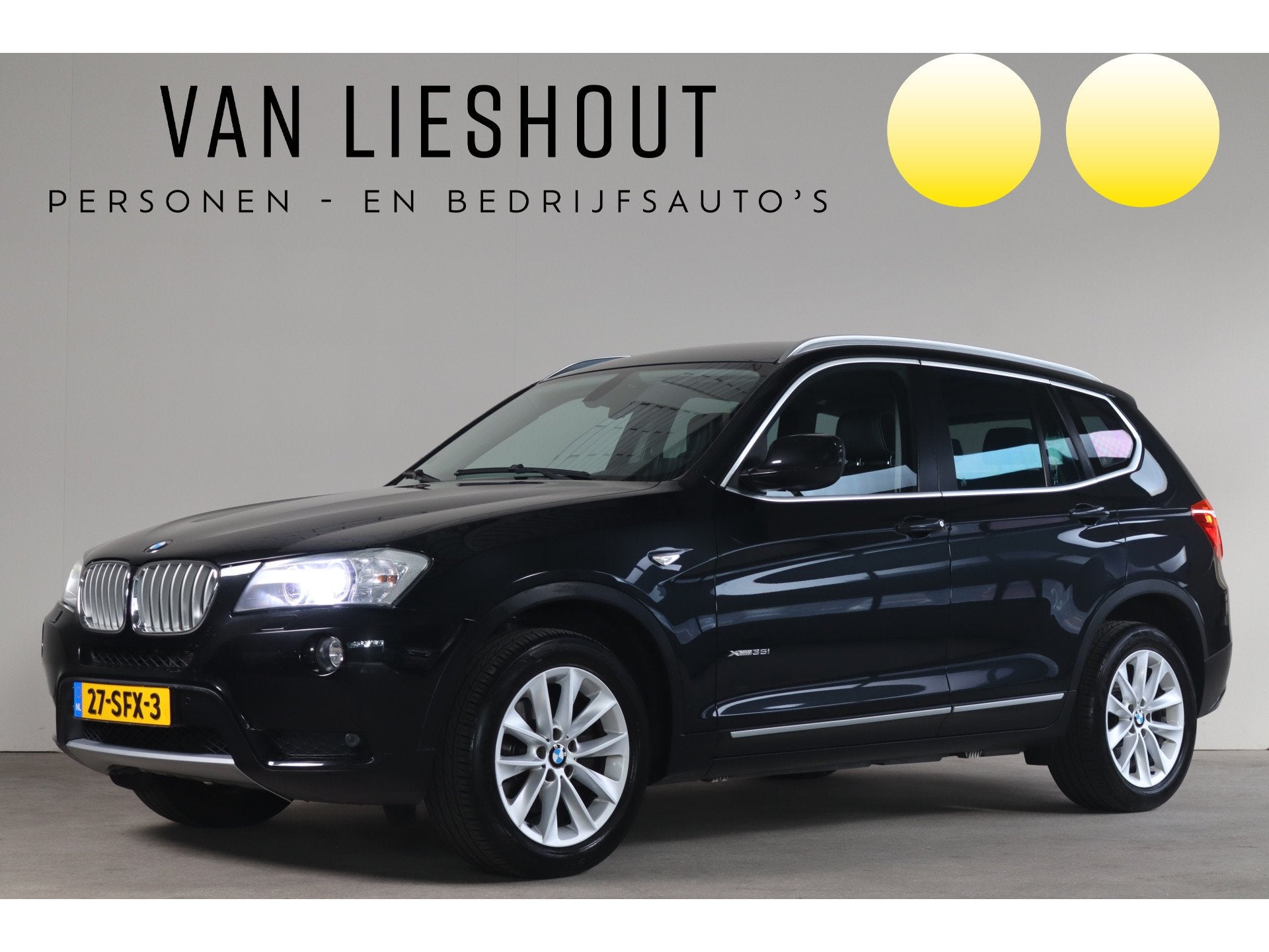 BMW X3 xDrive35i Executive - NL Auto! Parksens V+A I Trekhaa, Auto's, Automaat, Gebruikt, 2000 kg, Zwart