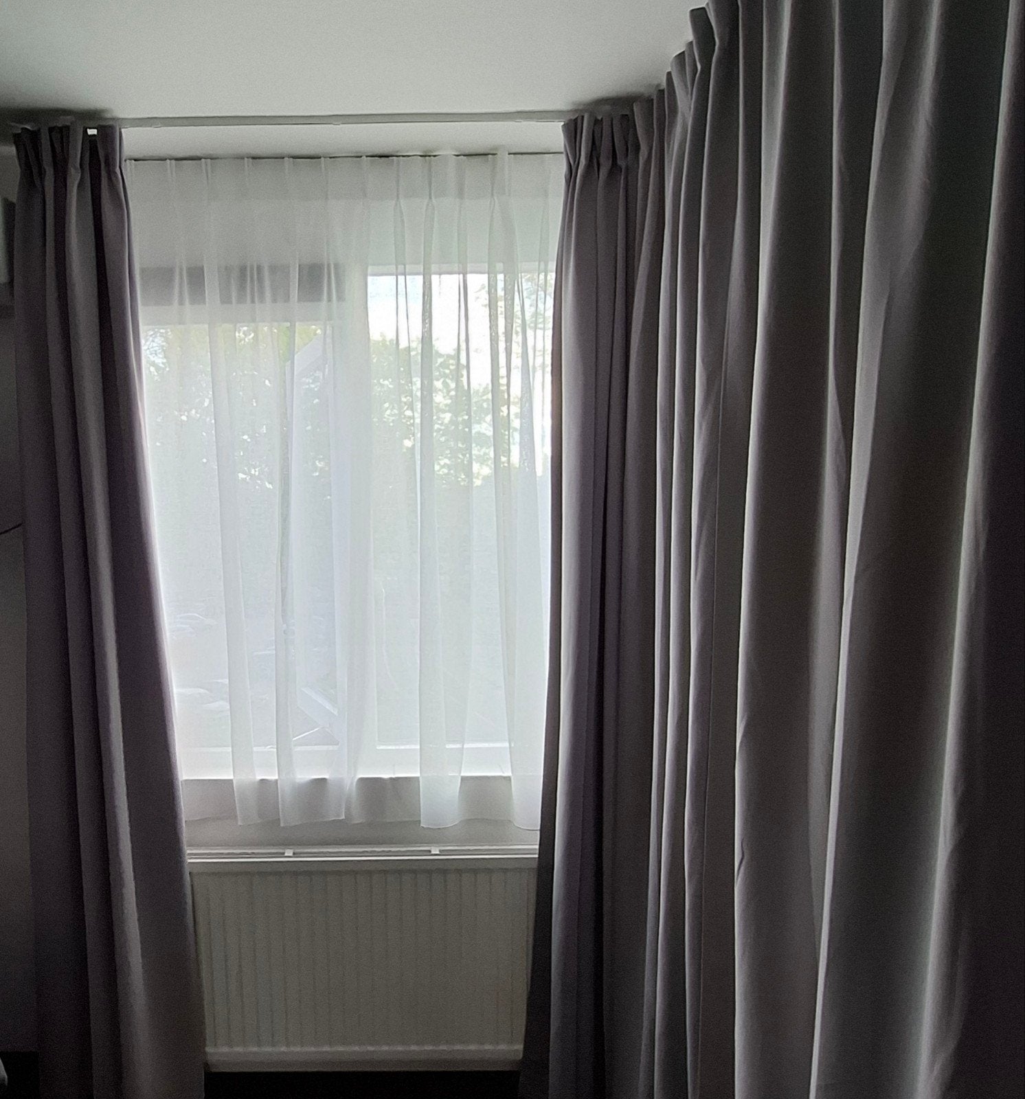 Nieuw Ivoor Vitrage Gordijn op maat gemaakt 130x160cm, Nieuw, Ophalen of Verzenden, 150 tot 200 cm, Overige kleuren