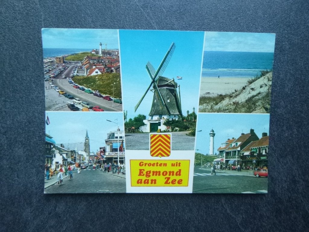 Egmond aan Zee, panorama/vuurtoren, Verzenden, 1980 tot heden, Gelopen, Noord-Holland
