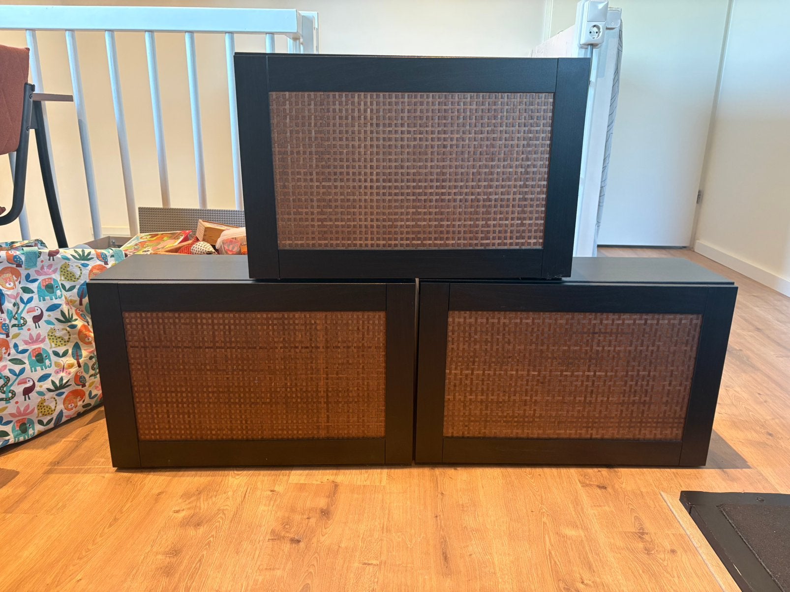 Ikea besta met studsviken, Ophalen, Gebruikt