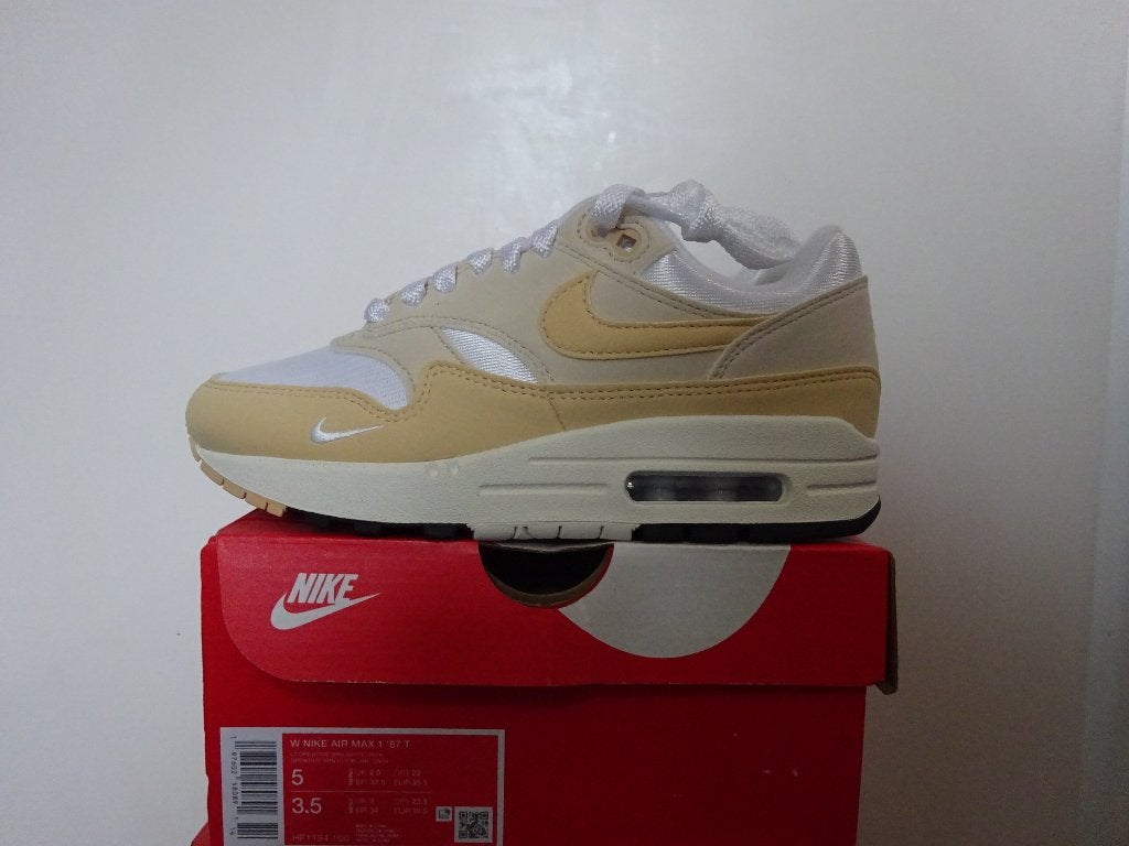 Nike Air Max 1 87 Light Orewood Brown Maat 35.5, Overige kleuren, Nike, Nieuw, Ophalen of Verzenden