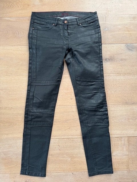 Nieuwe Kookai zwarte gecoate 5-pocket broek maat 40., Maat 38/40 (M), Zwart, Nieuw, Kookai