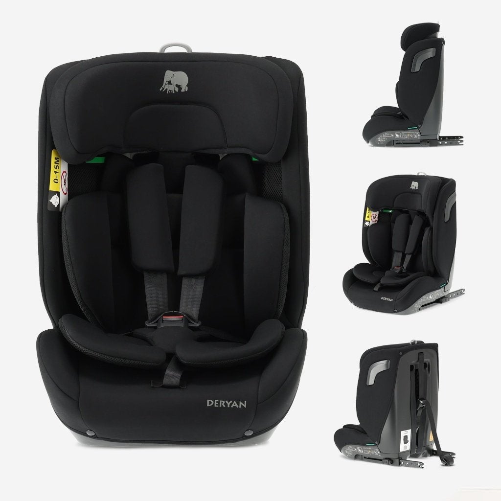 DERYAN Carter Luxe zwart | i-Size ISOFIX, Zo goed als nieuw, 9 t/m 36 kg, Marithaime 8, 6662 WD Elst, Nederland, Isofix