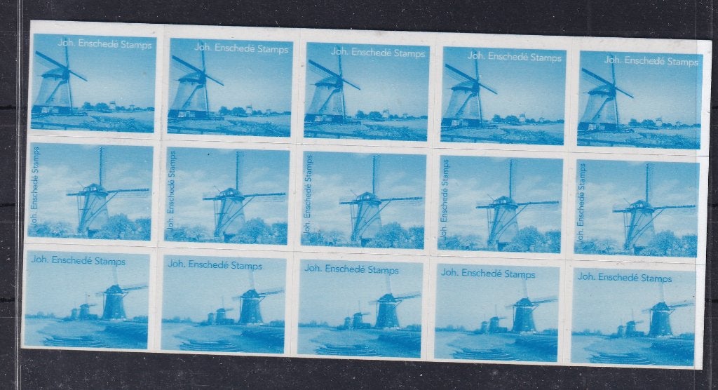 D27) Joh Enschede Haarlem testboekje met 15 plakzegels, Postzegels en Munten, Verzenden, Na 1940, Postfris