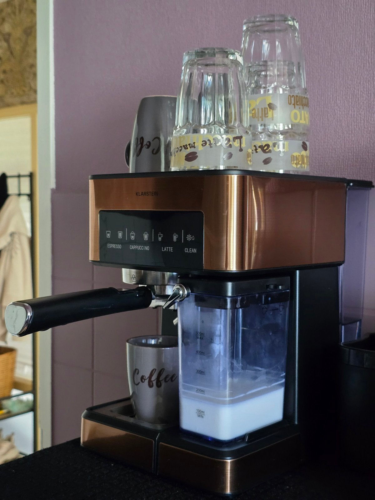 klarstein, Piston KoffiezetApparaat, Verzenden, Koffiemachine, Gemalen koffie, Zo goed als nieuw